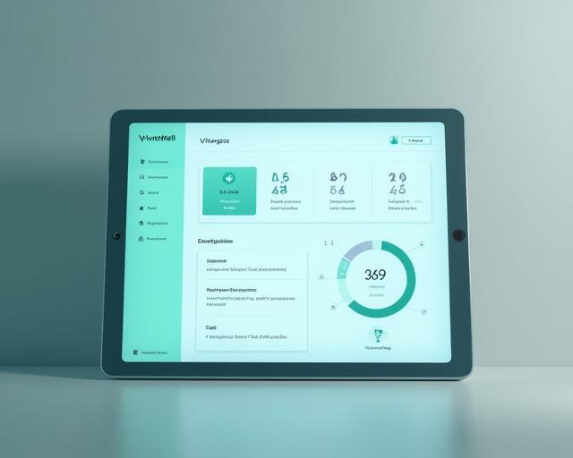 Tablette affichant le tableau de bord Vitavieb